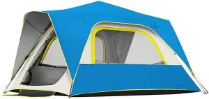 Tents Instant Pop Up Family Camping for 3-4,5-8 Persons, Dome Waterproof Sun Shelter, Backpacking with Removable,PU Fabric
