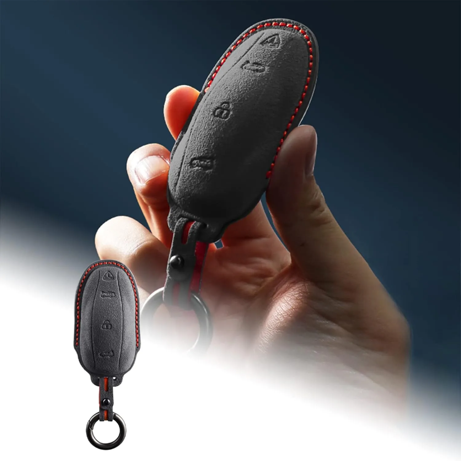 Three-dimensional Car Key Bag Key Chain Holder For Tesla model3/Y/S Key Fob Holder Auto Key Case Protector