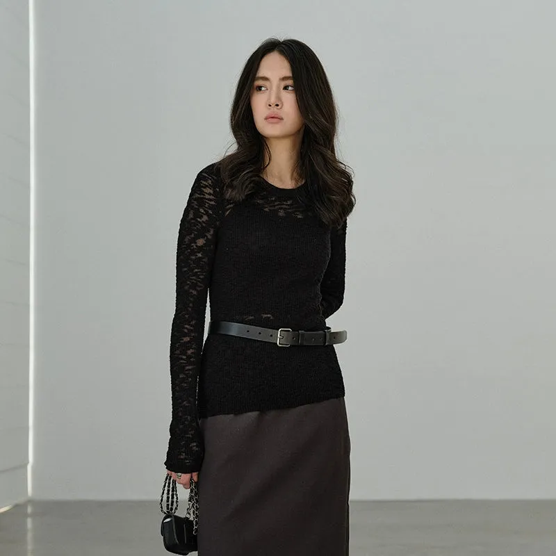 Three-Dimensional Lace Top