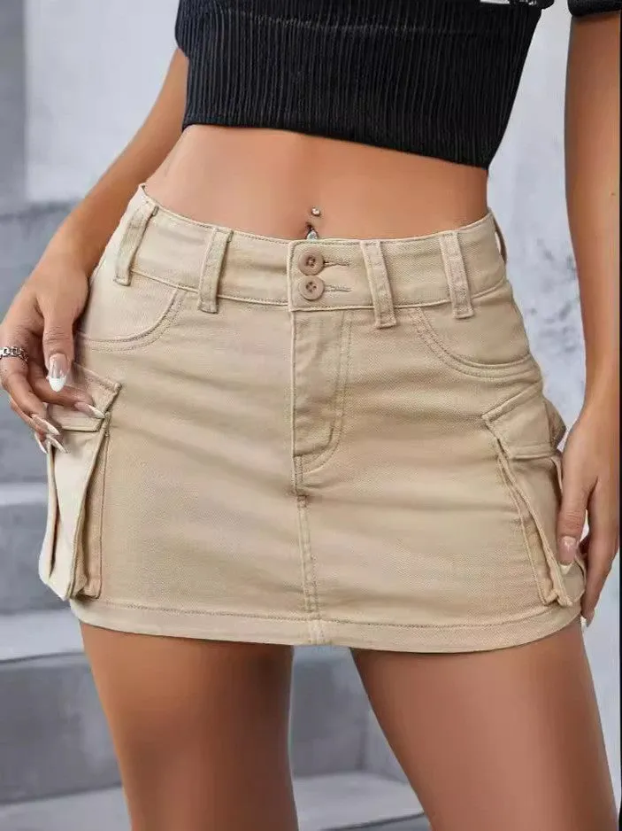 Three-Dimensional Pocket Skirt