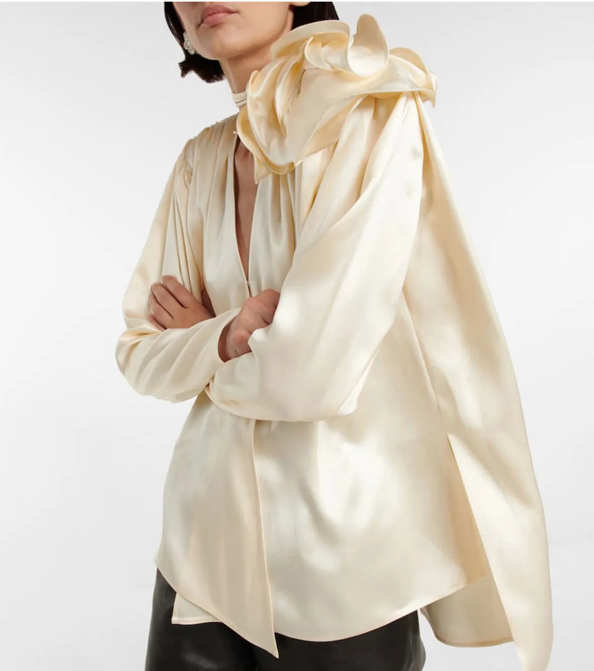 Three-Dimensional Rose Blouse