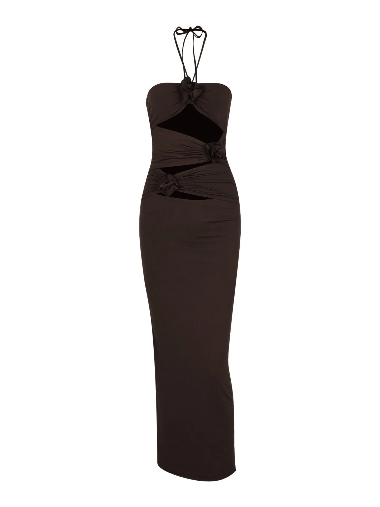 Three-Dimensional Rose Hollow Dress
