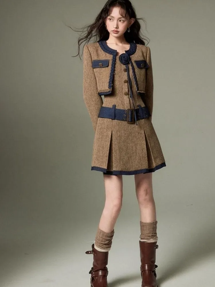 three-dimensional rose suit coat