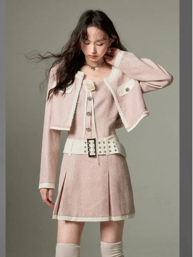 three-dimensional rose suit coat