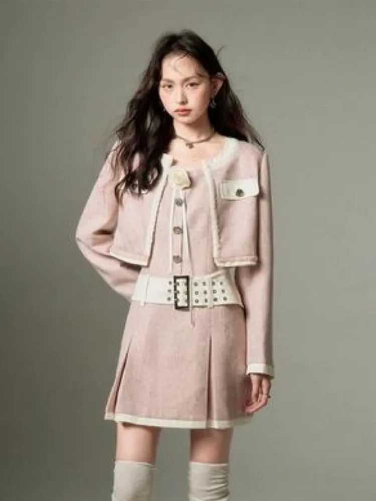 three-dimensional rose suit coat