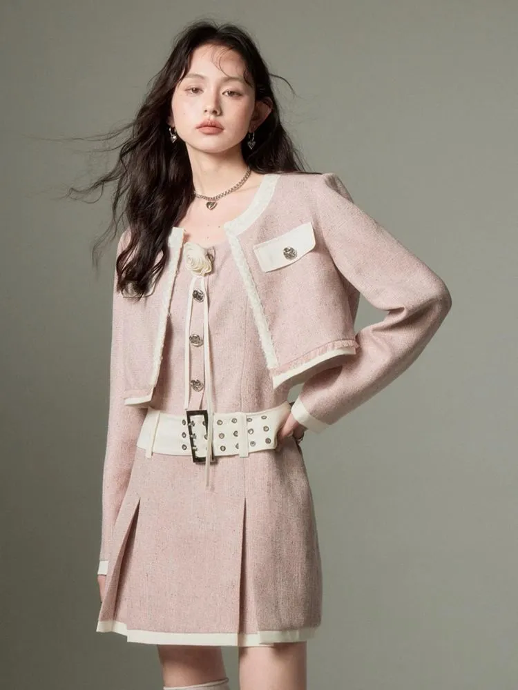 three-dimensional rose suit coat