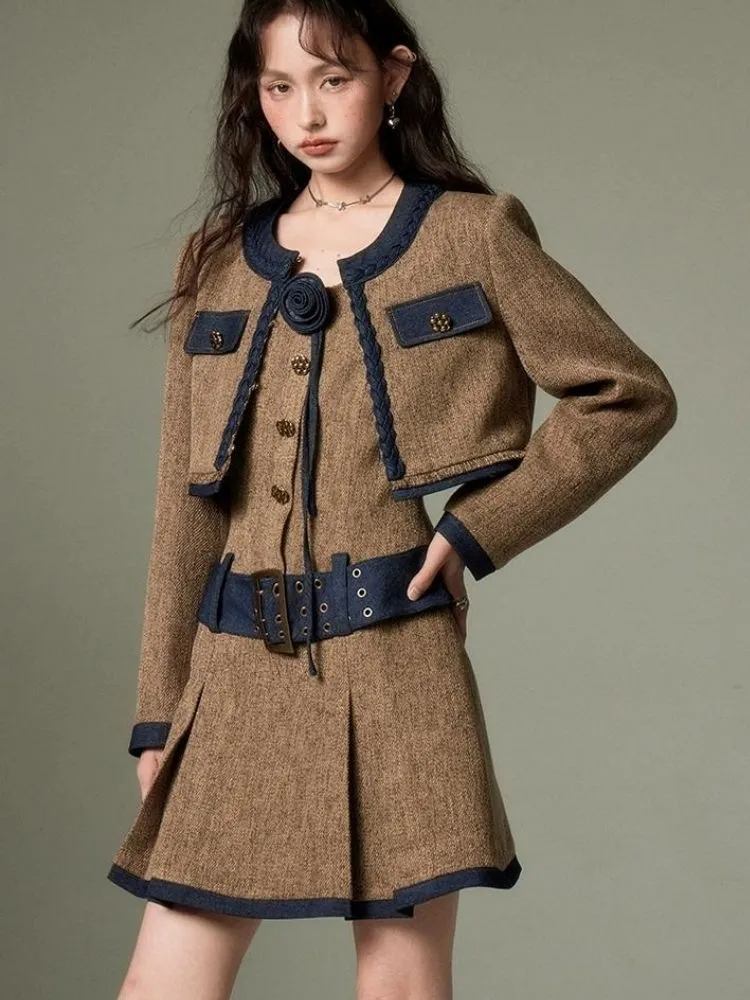 three-dimensional rose suit coat