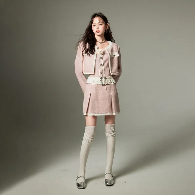 three-dimensional rose suit coat