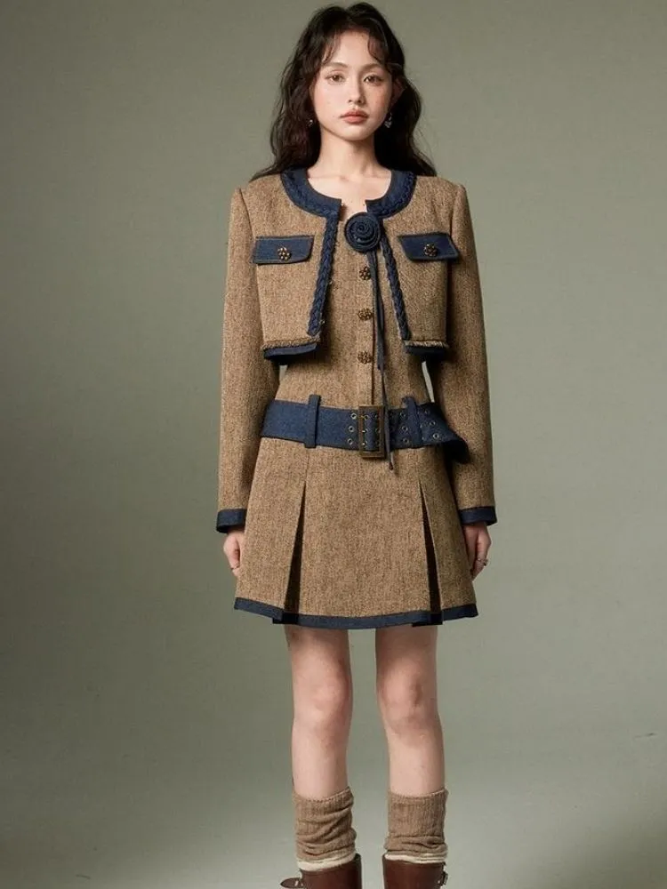three-dimensional rose suit coat