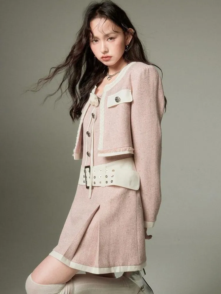 three-dimensional rose suit coat