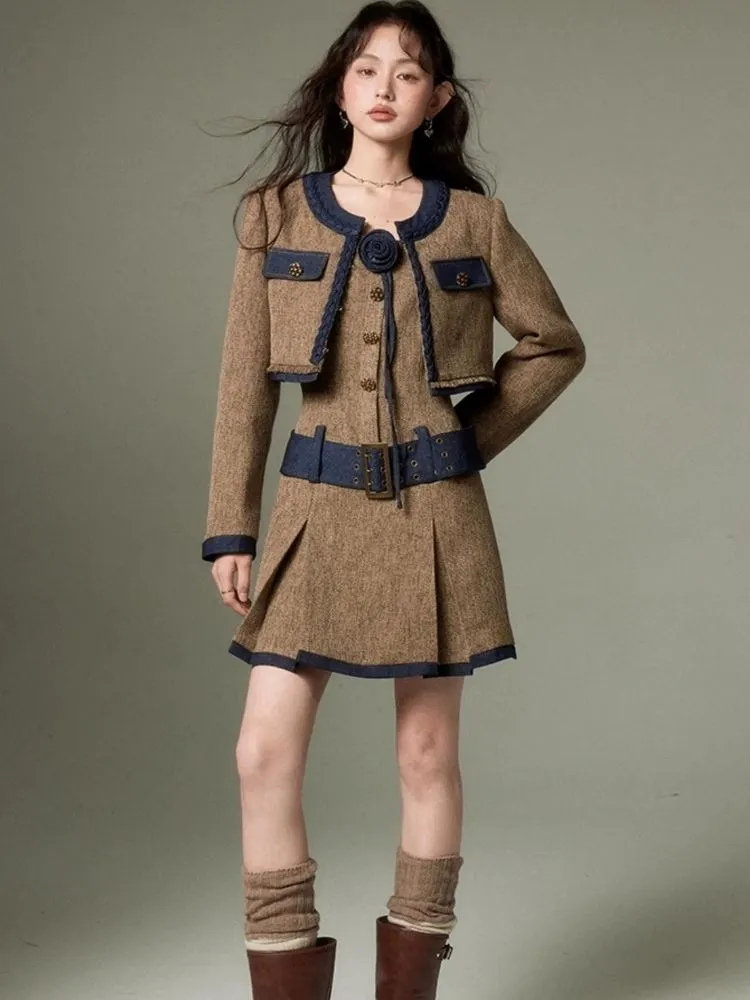 three-dimensional rose suit coat