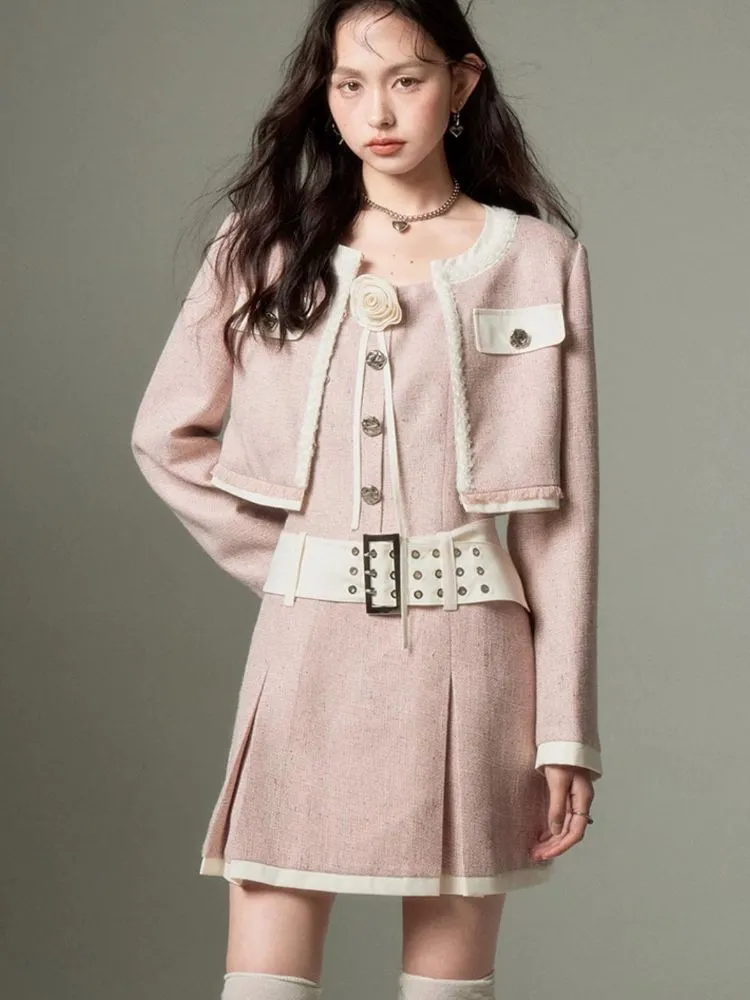 three-dimensional rose suit coat