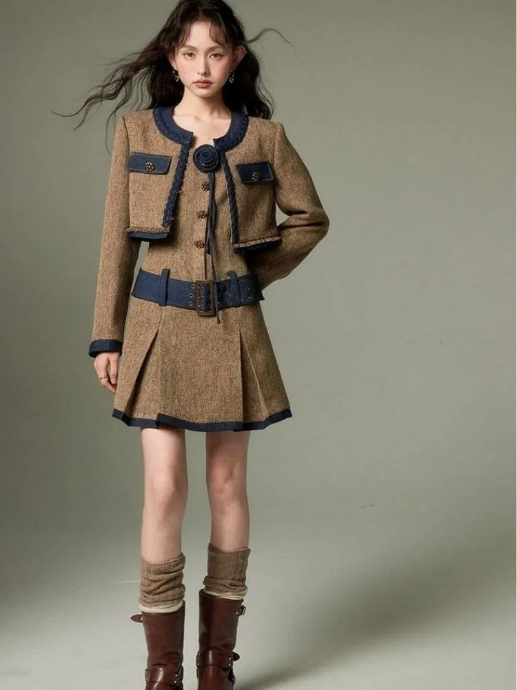 three-dimensional rose suit coat