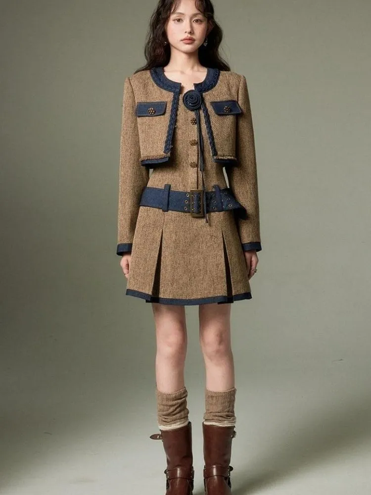 three-dimensional rose suit coat