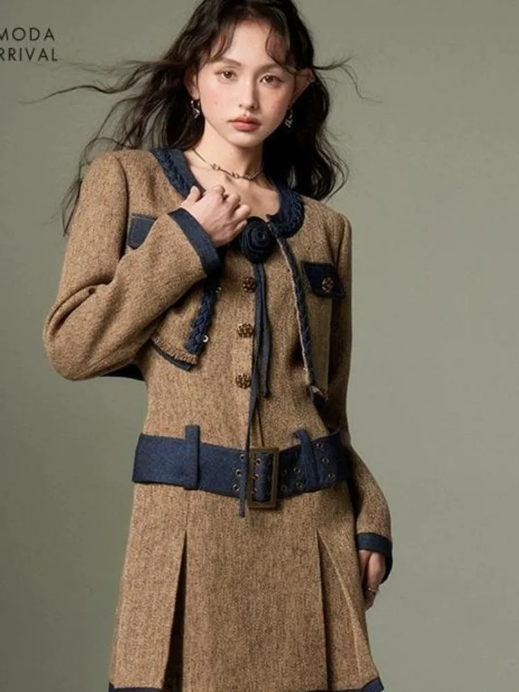 three-dimensional rose suit coat