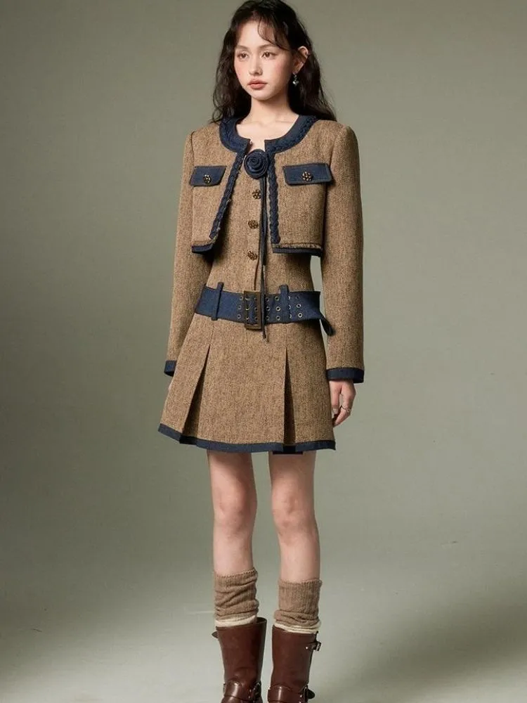 three-dimensional rose suit coat