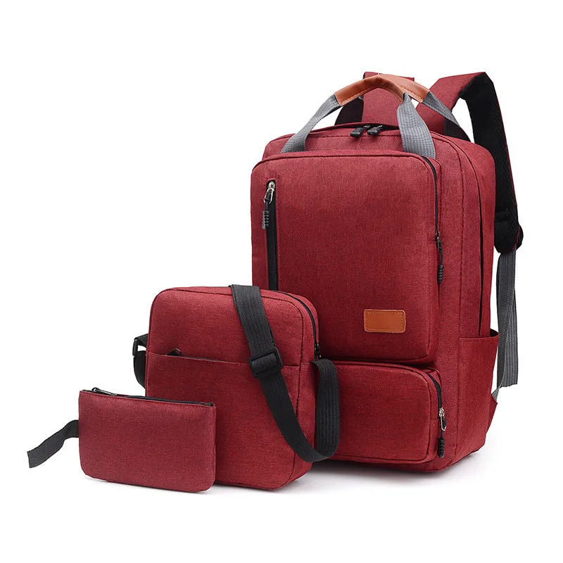 Three-piece Large Capacity Oxford Cloth Computer Burden Backpacks