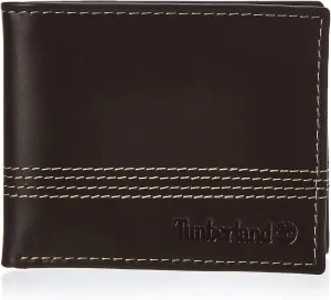 Timberland Men's Leather Slimfold Wallet with Matching Fob Gift Set