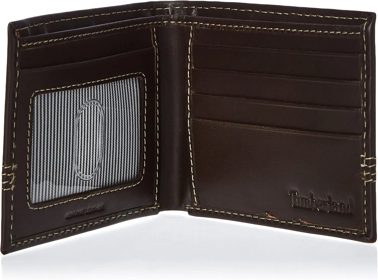 Timberland Men's Leather Slimfold Wallet with Matching Fob Gift Set