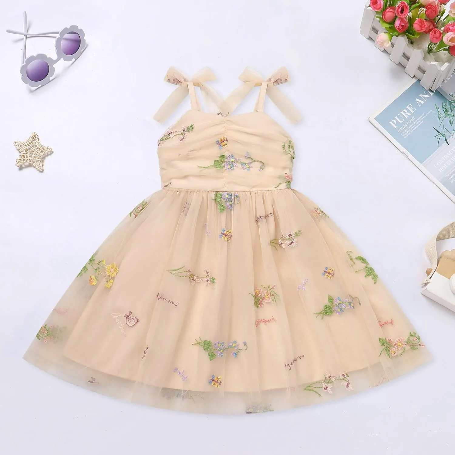 Toddler Baby Tutu Dress Sleeveless Tulle Dress First Birthday Cake Smash Pageant Clothes for Photo Shoot