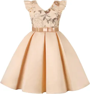Toddler Girls Dress Cotton Linen Ruffle Backless Sleeveless Kids Casual Party Dresses Summer Beach Sundress Clothes