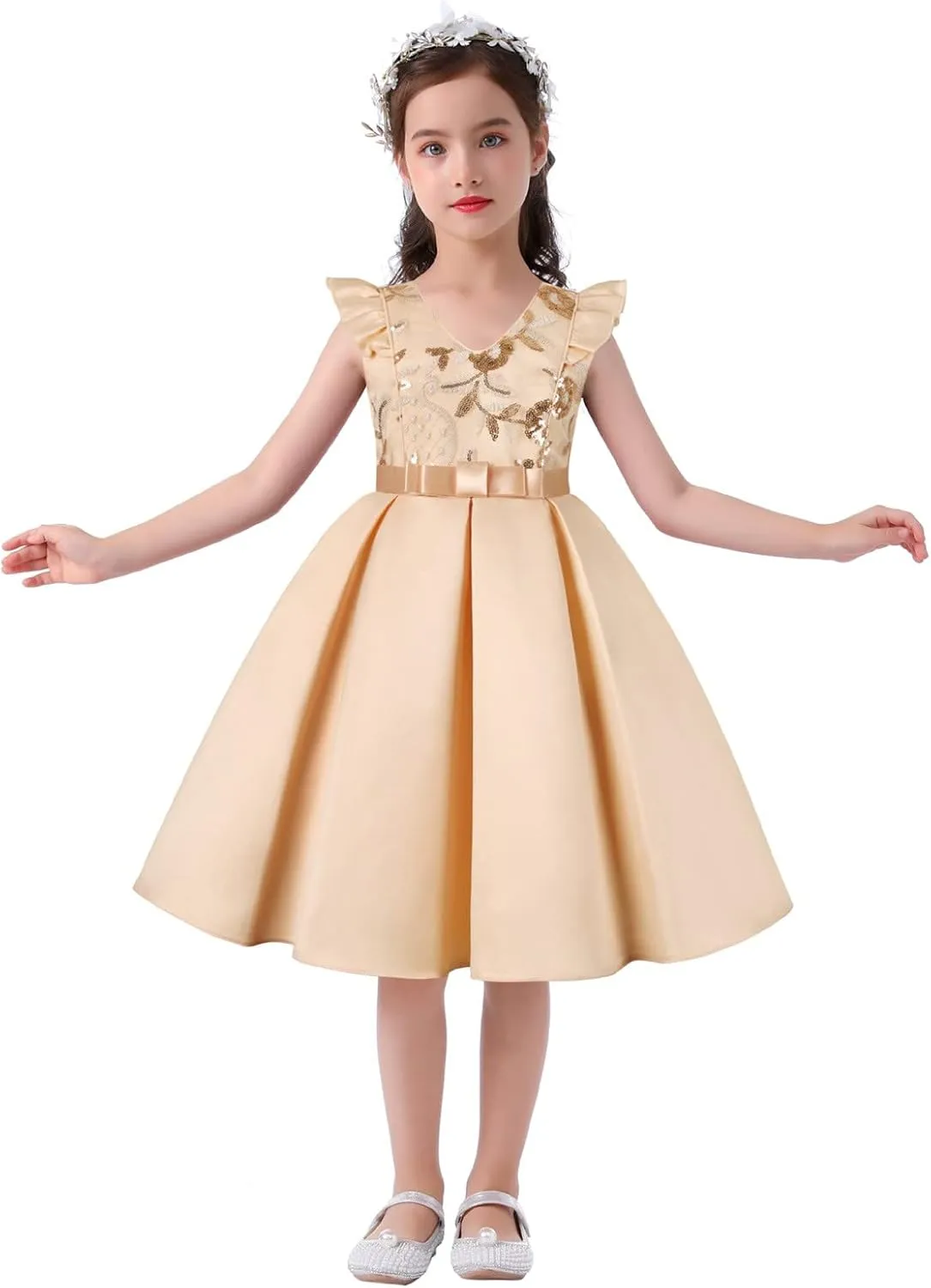 Toddler Girls Dress Cotton Linen Ruffle Backless Sleeveless Kids Casual Party Dresses Summer Beach Sundress Clothes