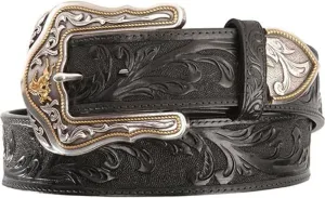 Tony Lama Men's Westerly Ride Leather Belt Reg And Big Black 38
