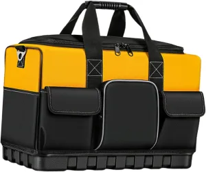 Tool Storage Bag Organiser Electrician Handbag Carrying Pouch for Father Day Dad Men Mechanics, 46cmx24cmx32cm