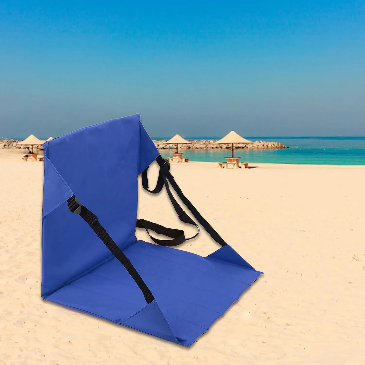 Topyond Portable Oxford Folding Stadium Chair, Suitable for Camping and Picnic Lightweight Padded Chair for Sporting Events and Outdoor Concerts