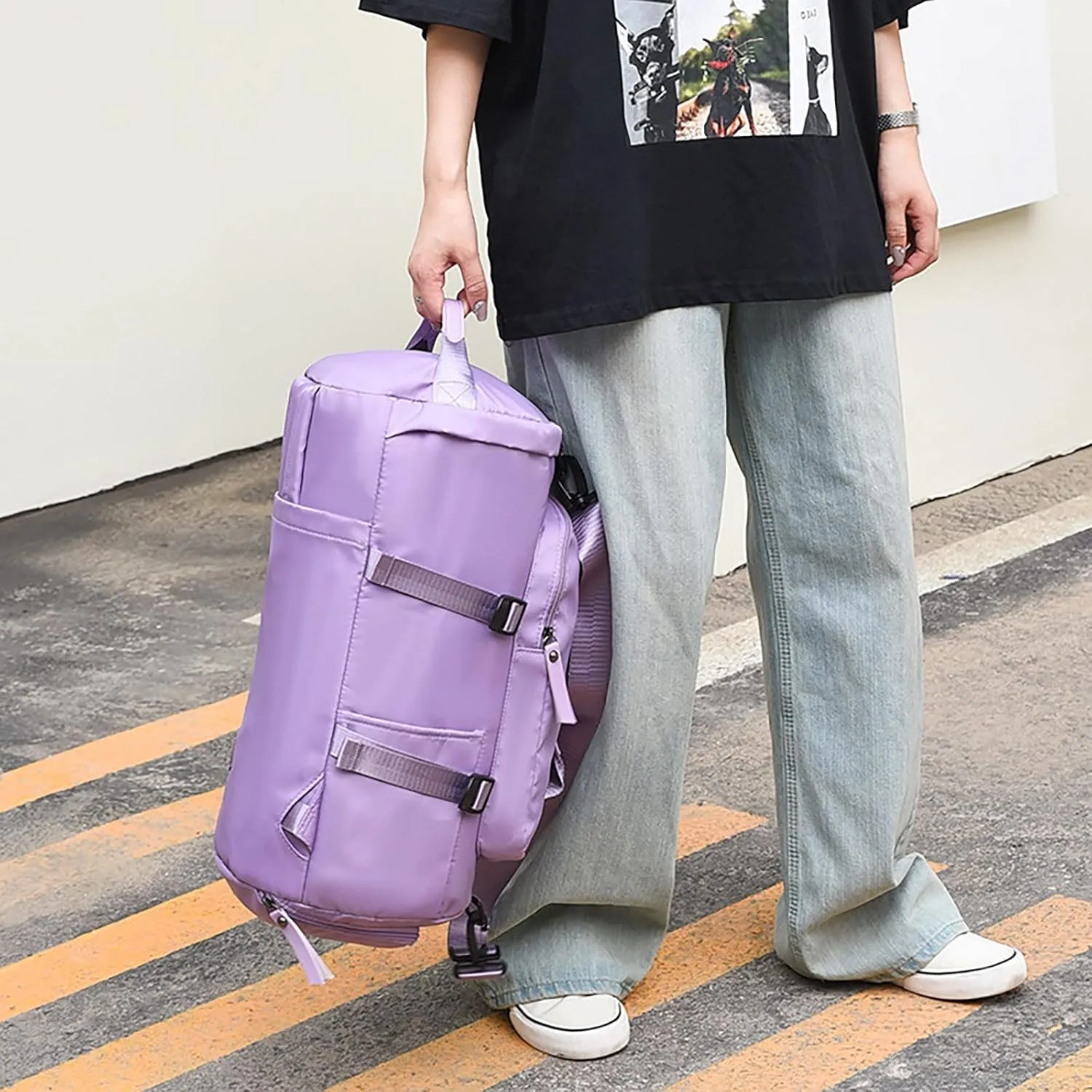 Tote Bag For Women Light Foldable Unisex Sport Backpack Handbags Day pack Weekend Travel Fitness Duffle Bag Overnight Bags M