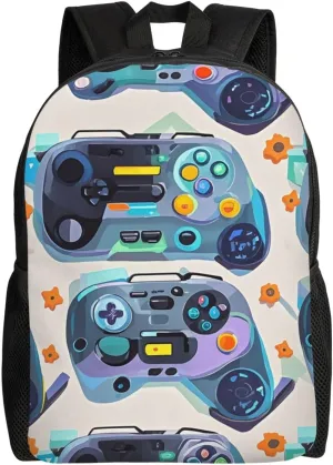 Travel Backpack for Women Men Lightweight 17 inch Laptop Bag Game Video Gaming Pattern Backpack Casual Daypack