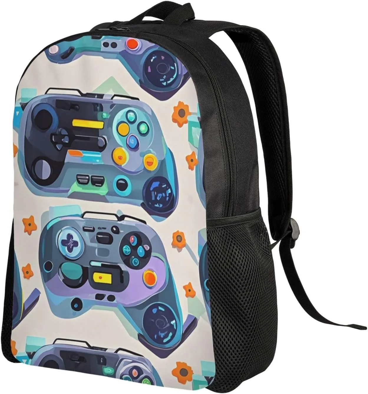 Travel Backpack for Women Men Lightweight 17 inch Laptop Bag Game Video Gaming Pattern Backpack Casual Daypack