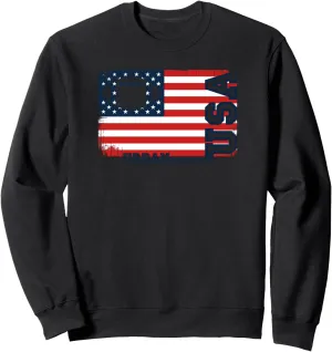 Trendy American Flag Urban Pipeline Football Sweatshirt