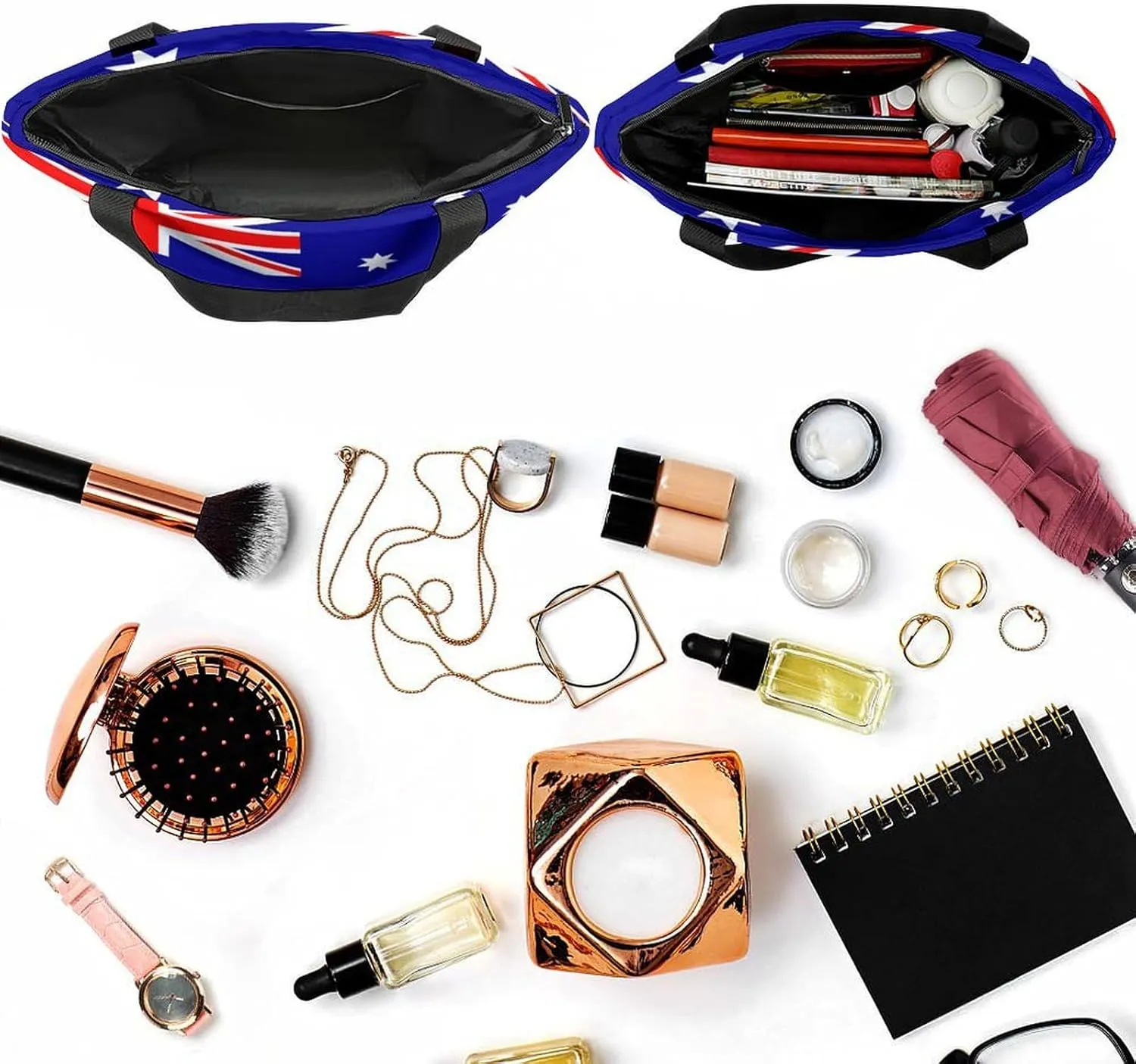 Trendy American Samoa Flag Women's Large Handbag with Zipper for Work and Weekend Activities