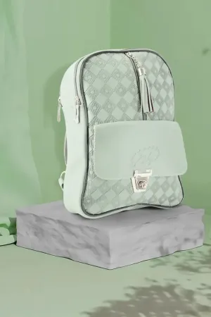 Trendy Casual Backpack for Girls - Sea green