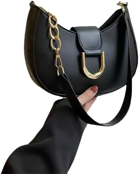 Trendy Genuine Underarm Shoulder Bags Women 2025 Luxury Crossbody Purses Half Moon Ladies Handbags