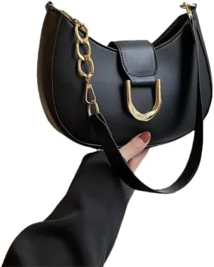 Trendy Genuine Underarm Shoulder Bags Women 2025 Luxury Crossbody Purses Half Moon Ladies Handbags