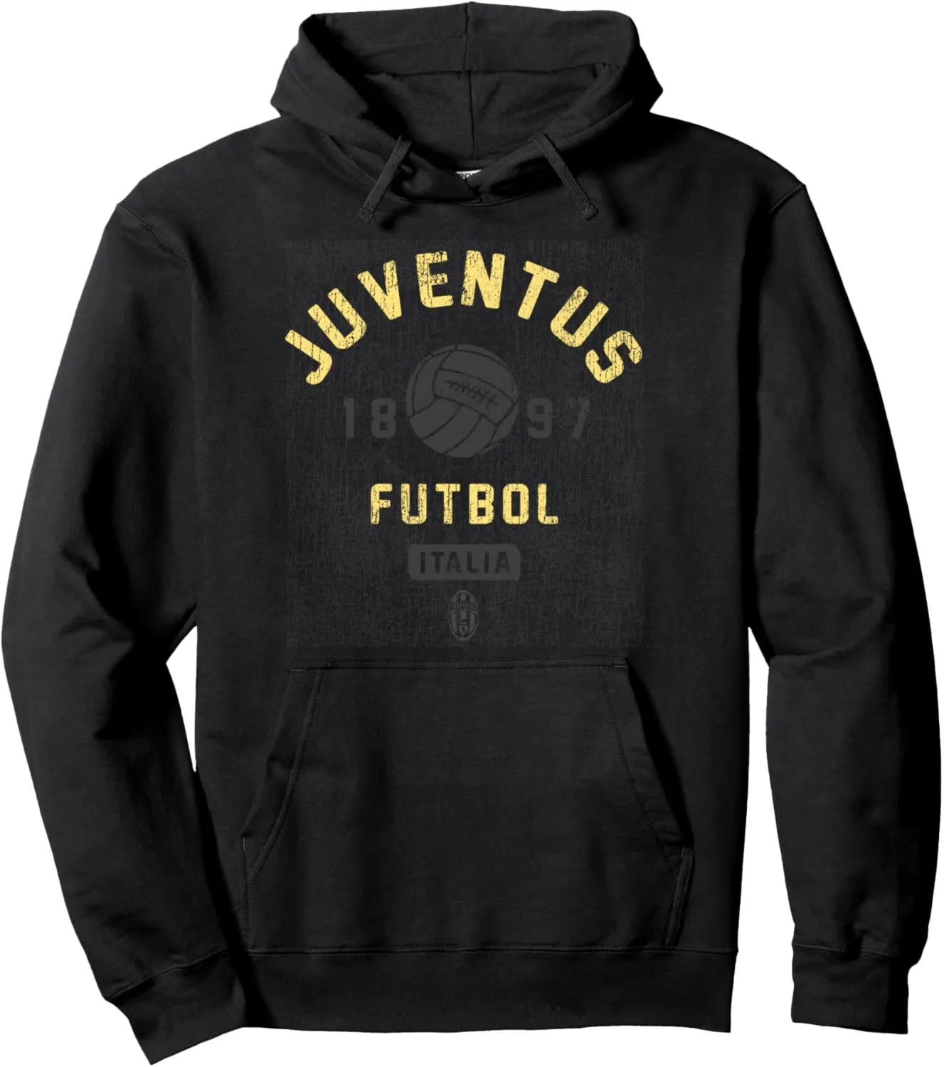 Trendy Juventus Vintage Futbol Logo Pullover Hoodie
