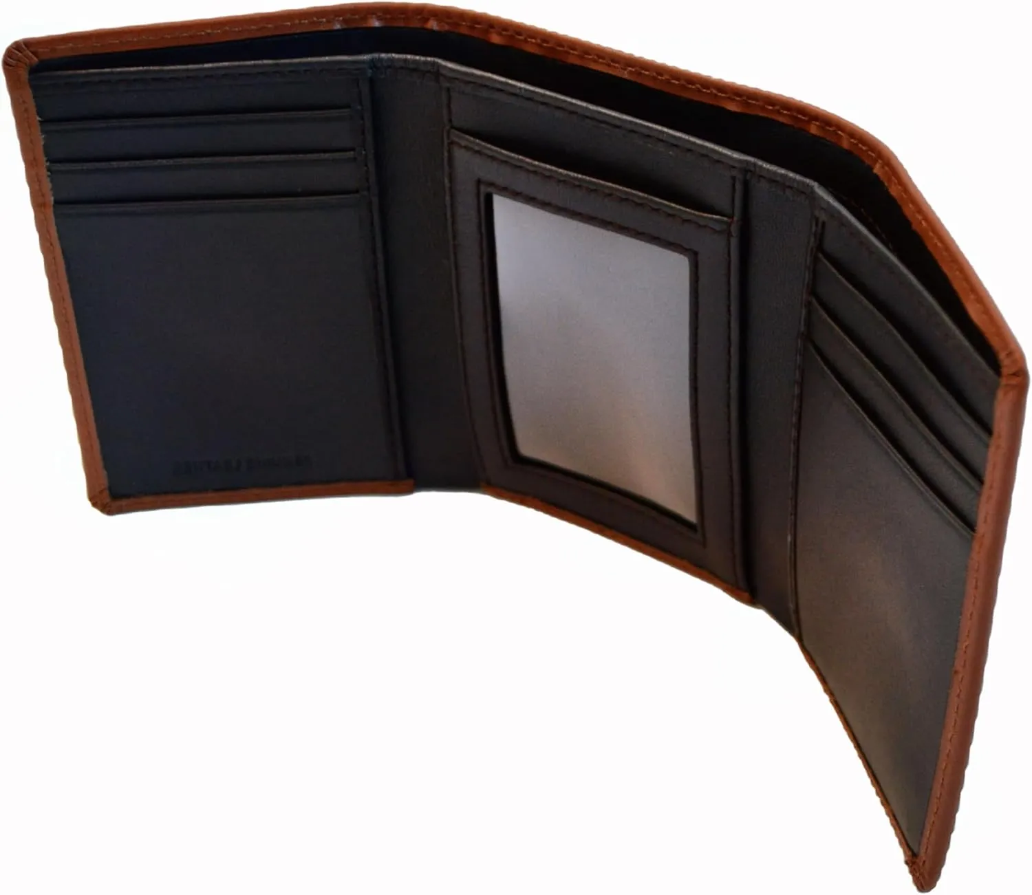 Trifold Premium Leather Wallet for Men with RFID Blocking (Brown)