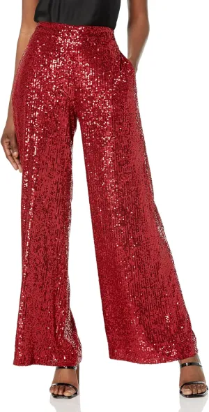 Trina Turk Women's Wide Leg Sequin Pants