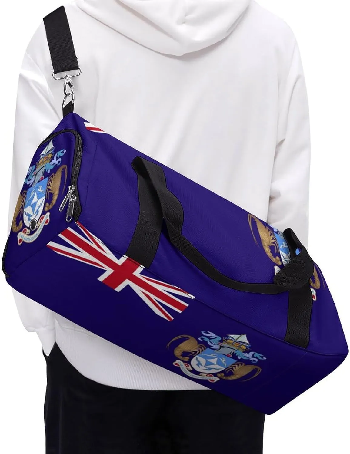 Tristan Da Cunha Flag Duffel Bag for Men Women Waterproof with Shoe Compartment