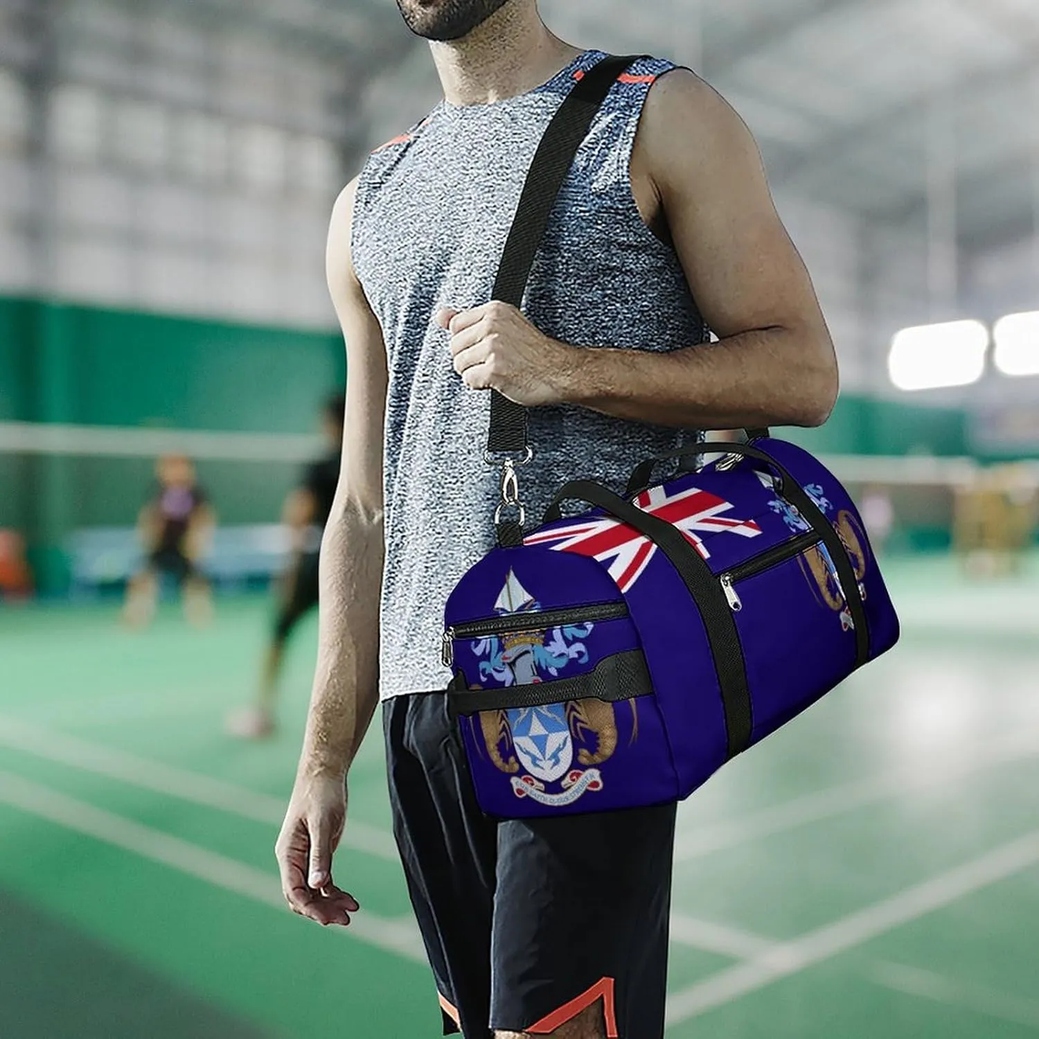 Tristan Da Cunha Flag Duffel Bag for Men Women Waterproof with Shoe Compartment