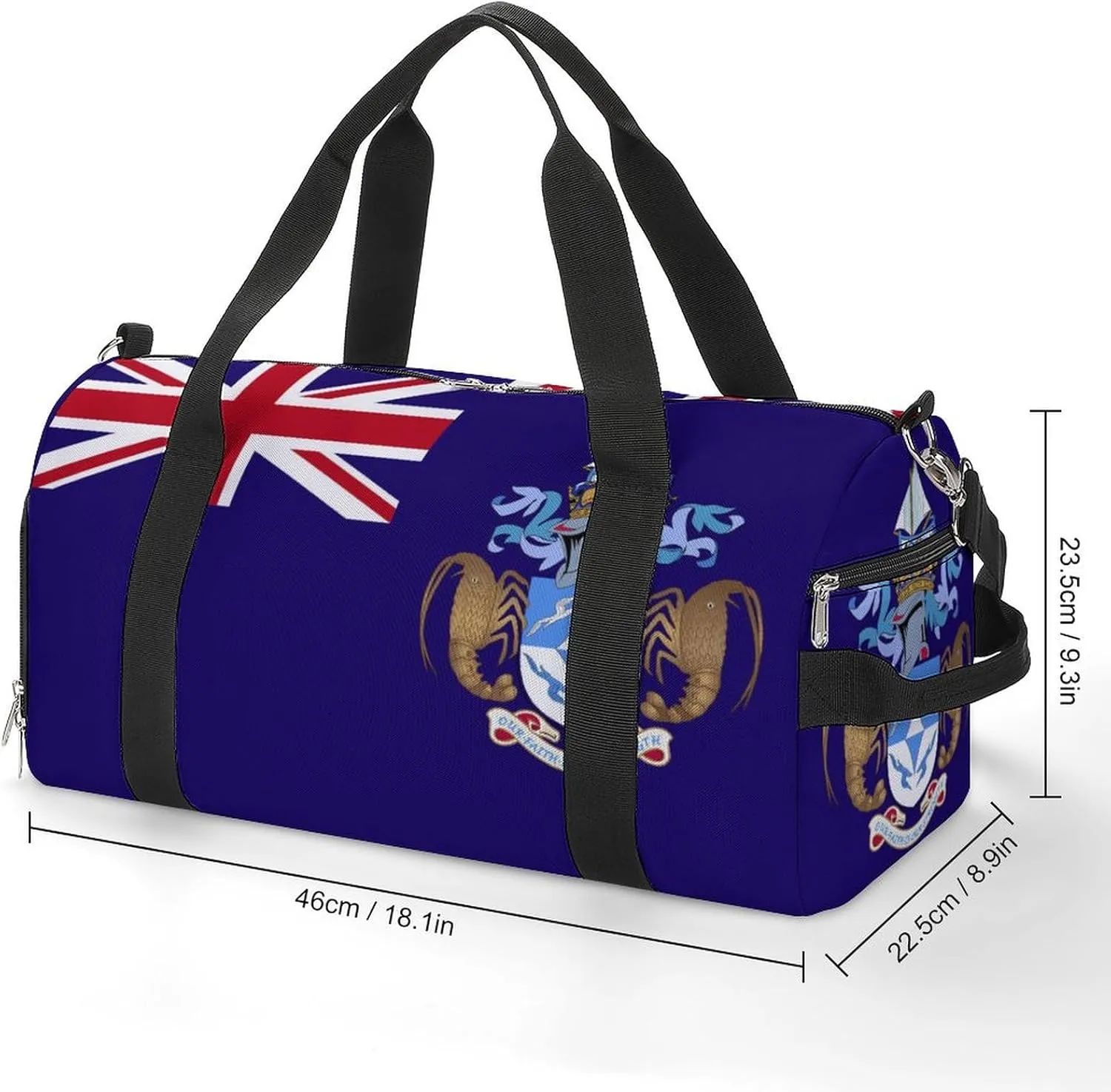 Tristan Da Cunha Flag Duffel Bag for Men Women Waterproof with Shoe Compartment