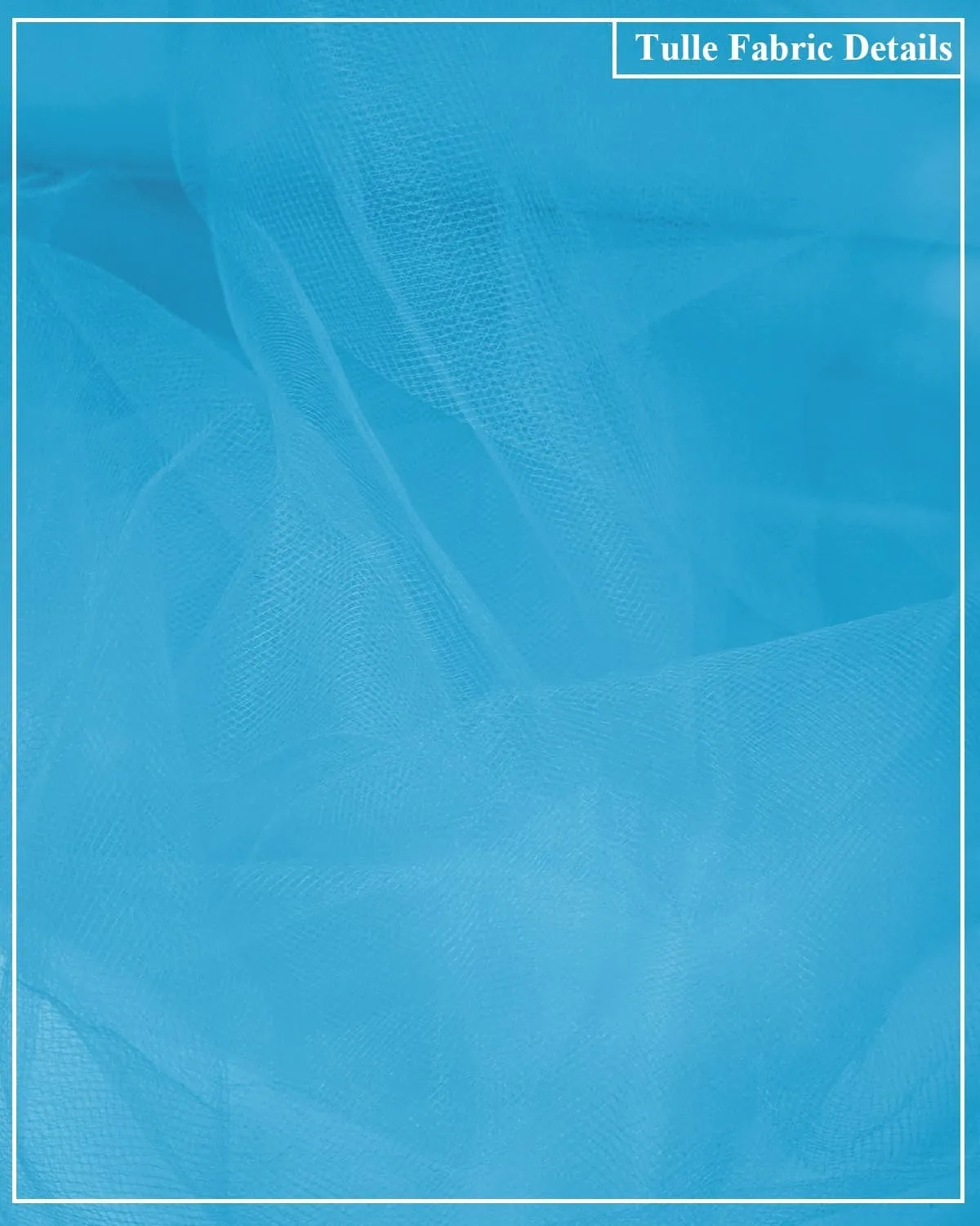 Tulle Fabric Roll, 54 Inch by 40 Yards Sheer Fabric Netting Matte Mesh Bolt for DIY Wedding Decorations, Gift Wrapping, Baby Shower, Tutu Skirt, Halloween Crafts, Christmas Party Supplies (Turquoise)