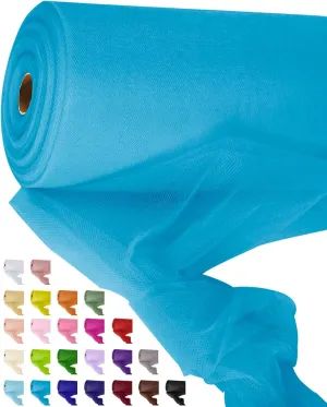 Tulle Fabric Roll, 54 Inch by 40 Yards Sheer Fabric Netting Matte Mesh Bolt for DIY Wedding Decorations, Gift Wrapping, Baby Shower, Tutu Skirt, Halloween Crafts, Christmas Party Supplies (Turquoise)