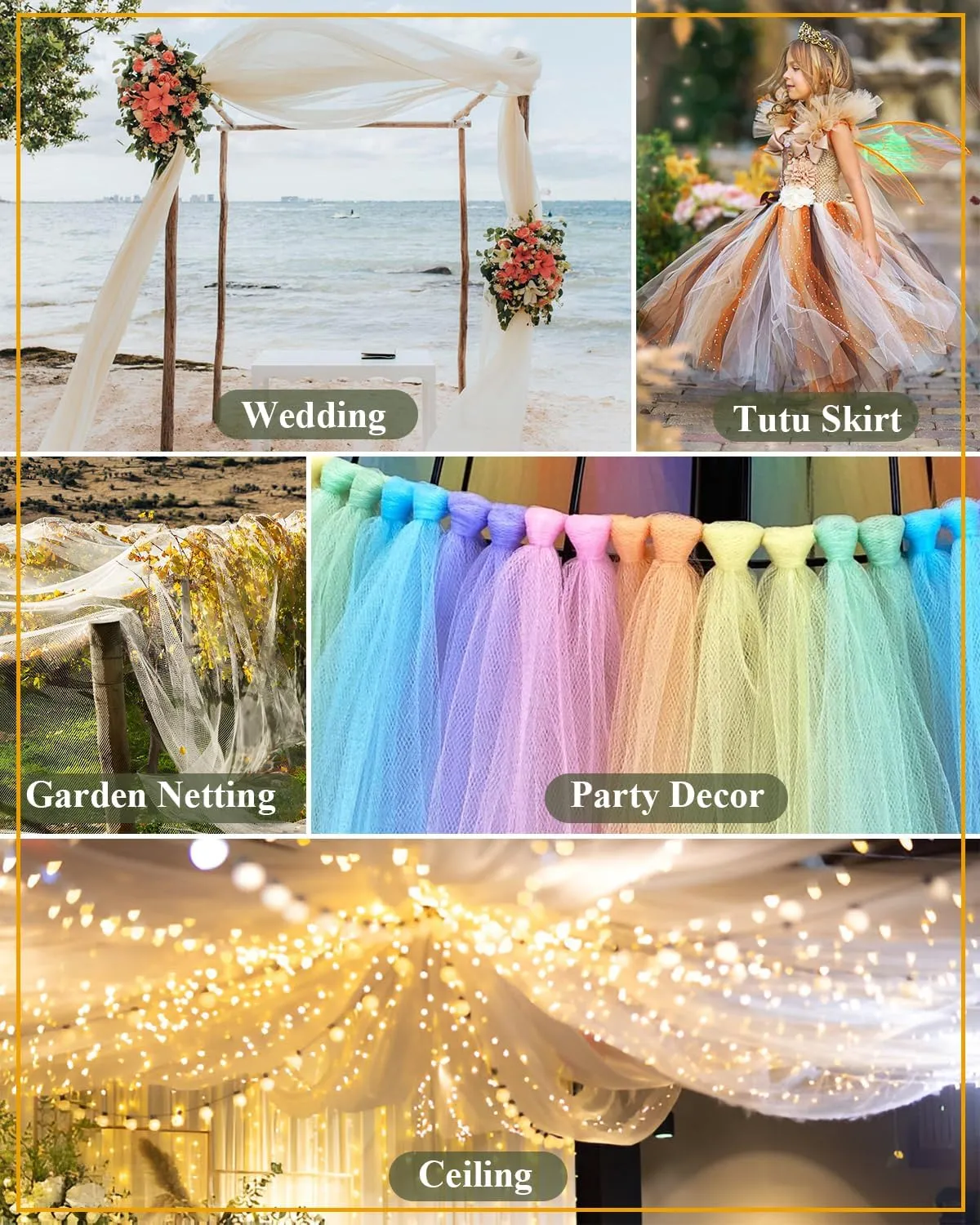 Tulle Fabric Roll, 54 Inch by 40 Yards Sheer Fabric Netting Matte Mesh Bolt for DIY Wedding Decorations, Gift Wrapping, Baby Shower, Tutu Skirt, Halloween Crafts, Christmas Party Supplies (Turquoise)