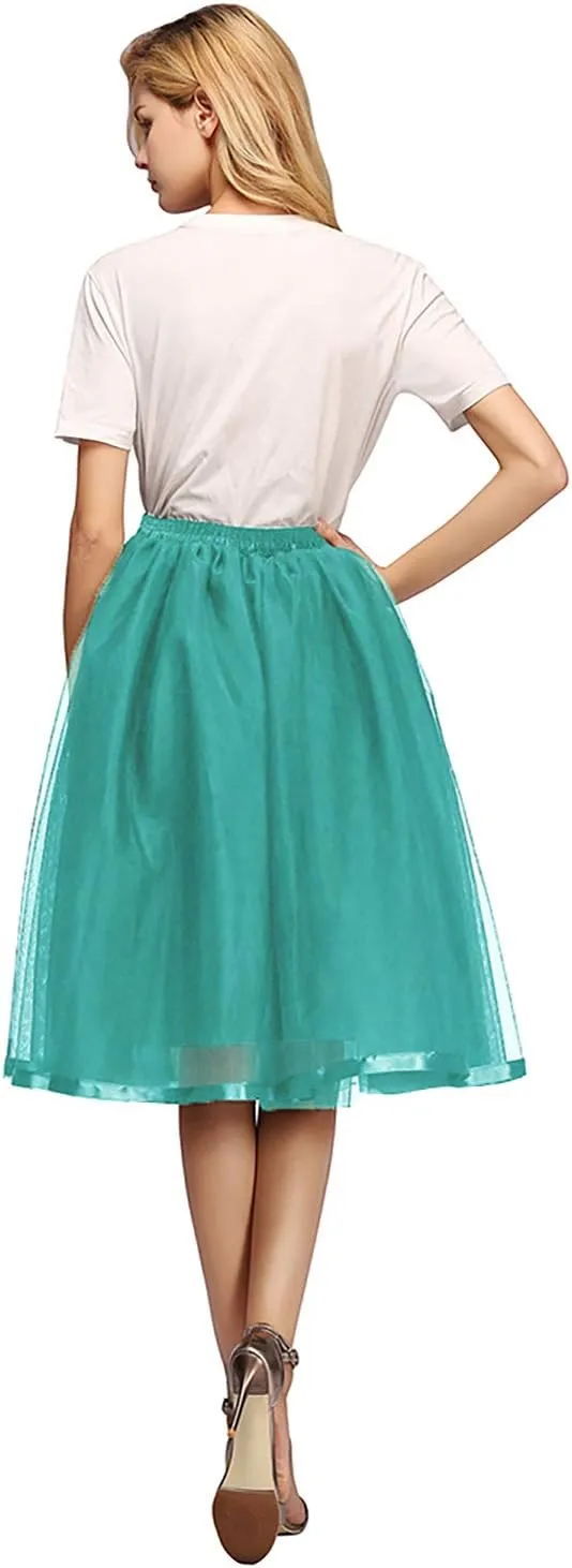 Tulle Tutu Skirt Classic Layered Ballet Tutu Skirts Puffy Skirt Short Cosplay Party Costume for Women and Girls