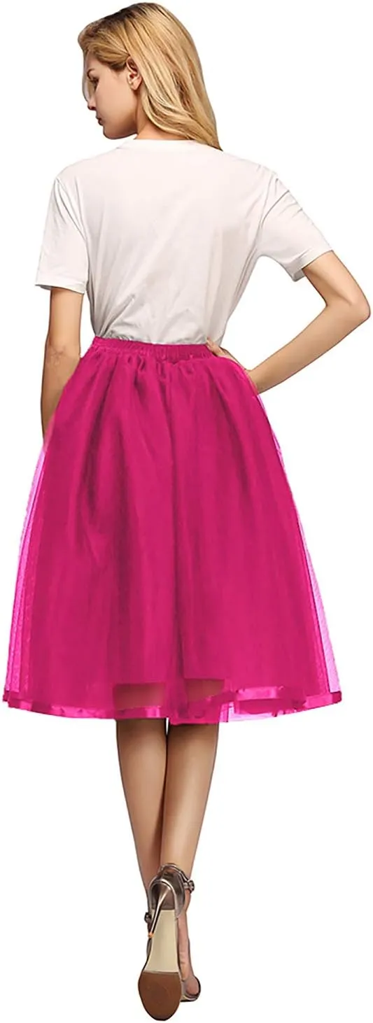 Tulle Tutu Skirt Classic Layered Ballet Tutu Skirts Puffy Skirt Short Cosplay Party Costume for Women and Girls