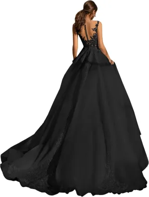 Tulle Wedding Dresses for Bride Lace Applique Bridal Dress Spaghetti Straps V Neck Wedding Gowns 2025