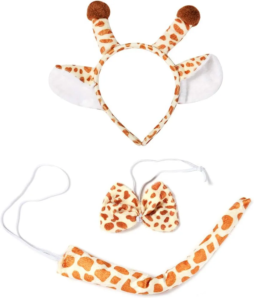 Tutu Dreams Halloween Animal Costumes for Kids Girls 1-10Y Reindeer Giraffe Tiger with Headband Halloween Dress Up Clothes